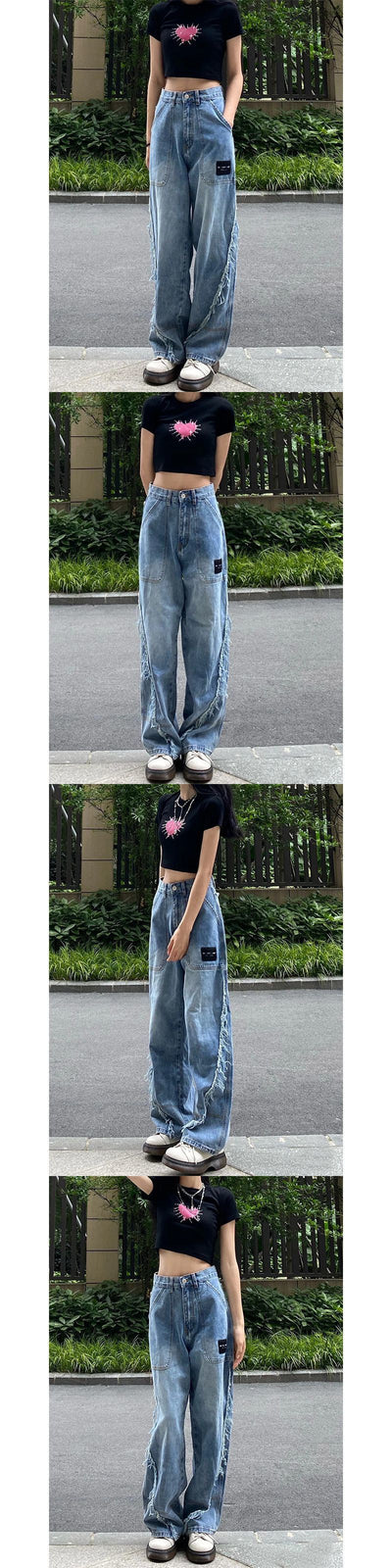 Jeans Rectos de Talle Alto para Mujer - Diseño Moderno y Versátil - Image 6