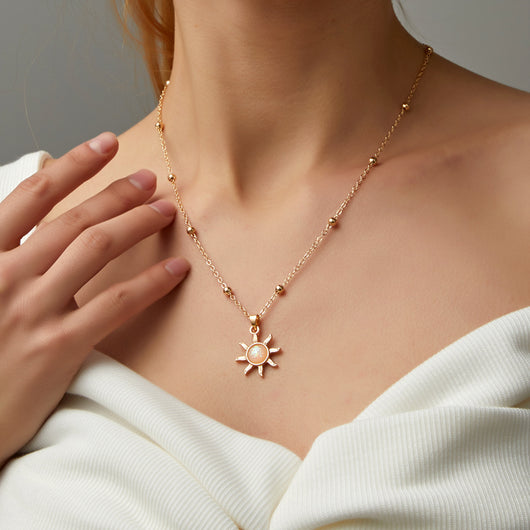 Collar Delicado con Ópalo Incrustado - Diseño Minimalista para Clavícula - Image 8