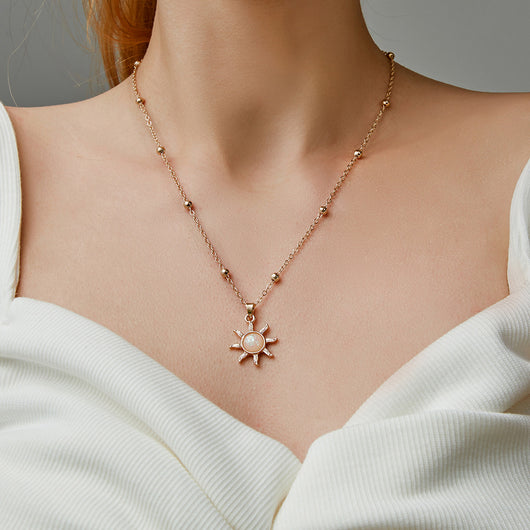 Collar Delicado con Ópalo Incrustado - Diseño Minimalista para Clavícula - Image 9