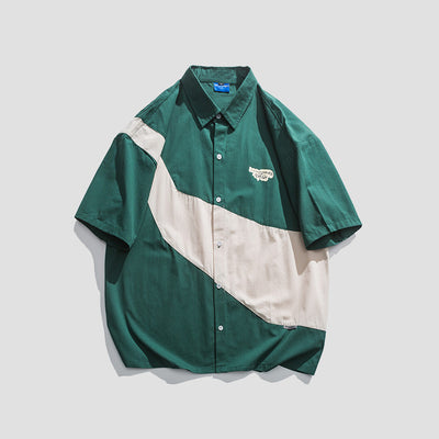 Camisa Retro Japonesa Casual de Manga Corta - Image 11