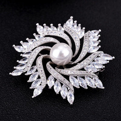 Broche de Cristal Circón Lujo Coreano con Diseño Girasol - Image 8