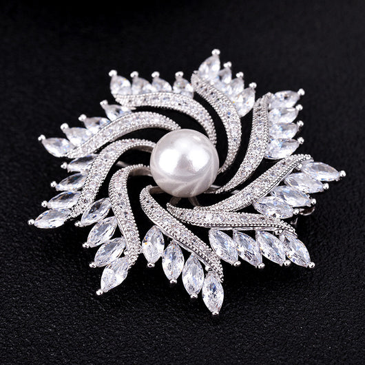 Broche de Cristal Circón Lujo Coreano con Diseño Girasol - Image 8