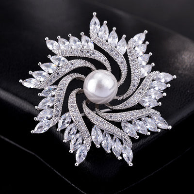 Broche de Cristal Circón Lujo Coreano con Diseño Girasol - Image 15