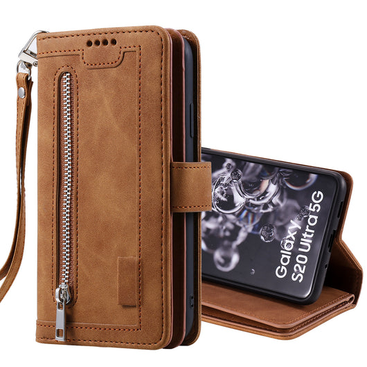 Funda de Cuero para Celular con 9 Compartimentos y Cierre - Image 20