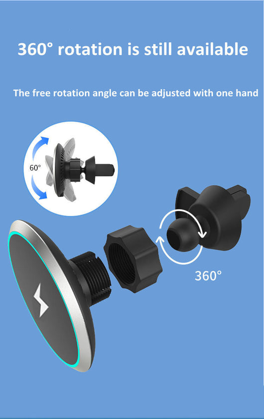 Cargador Magnético Inalámbrico 15W para Auto - Soporte Ventilación Carga Rápida - Image 11