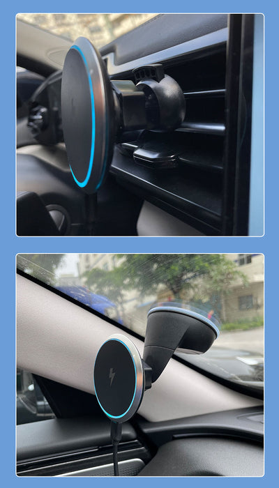 Cargador Magnético Inalámbrico 15W para Auto - Soporte Ventilación Carga Rápida - Image 13