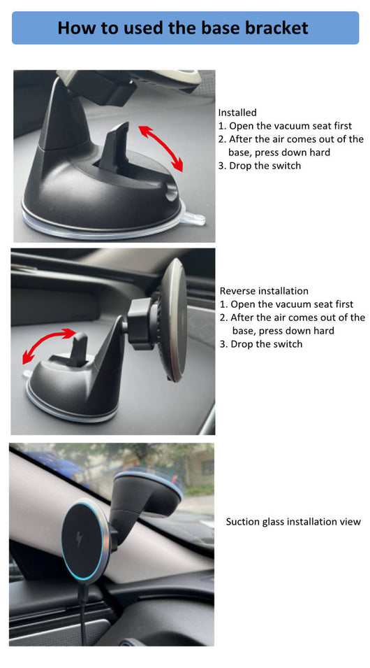 Cargador Magnético Inalámbrico 15W para Auto - Soporte Ventilación Carga Rápida - Image 16