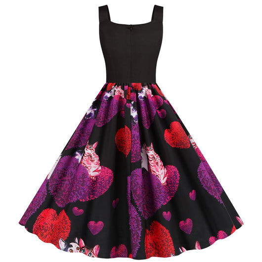 Vestido Columpio con Estampado de Corazón - Diseño Elegante para San Valentín - Image 11