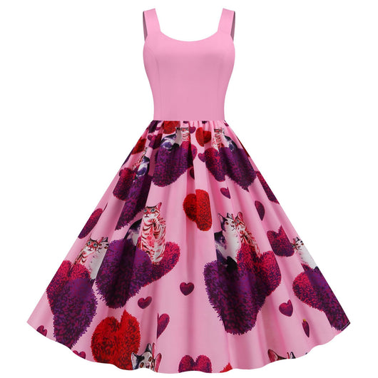 Vestido Columpio con Estampado de Corazón - Diseño Elegante para San Valentín - Image 16
