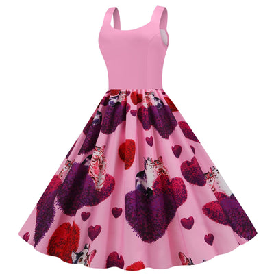 Vestido Columpio con Estampado de Corazón - Diseño Elegante para San Valentín - Image 17