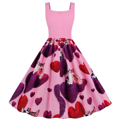 Vestido Columpio con Estampado de Corazón - Diseño Elegante para San Valentín - Image 18