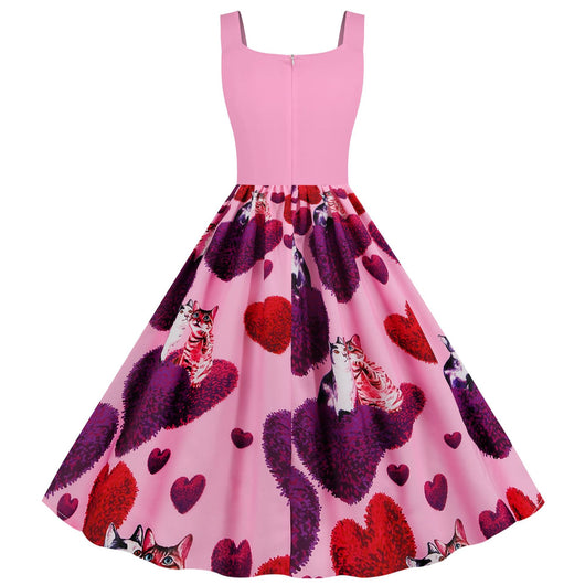 Vestido Columpio con Estampado de Corazón - Diseño Elegante para San Valentín - Image 18