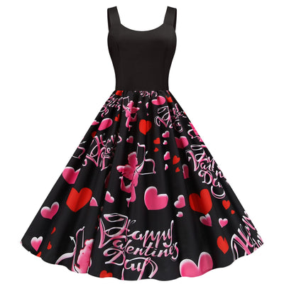 Vestido Columpio con Estampado de Corazón - Diseño Elegante para San Valentín - Image 23