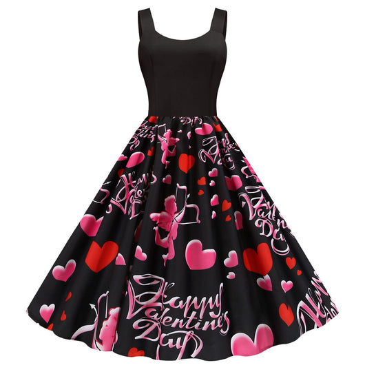 Vestido Columpio con Estampado de Corazón - Diseño Elegante para San Valentín - Image 23