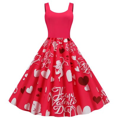Vestido Columpio con Estampado de Corazón - Diseño Elegante para San Valentín - Image 30