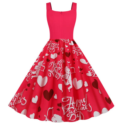 Vestido Columpio con Estampado de Corazón - Diseño Elegante para San Valentín - Image 32