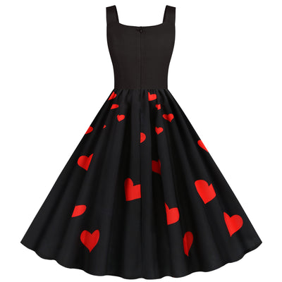 Vestido Columpio con Estampado de Corazón - Diseño Elegante para San Valentín - Image 39