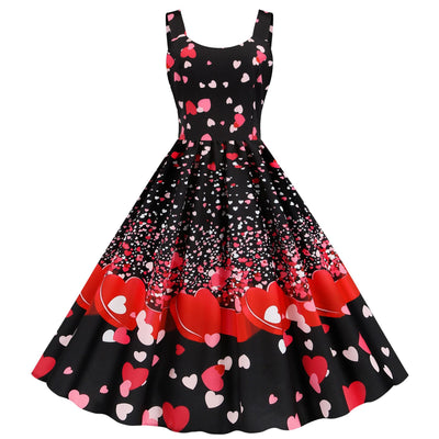 Vestido Columpio con Estampado de Corazón - Diseño Elegante para San Valentín - Image 44