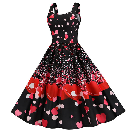 Vestido Columpio con Estampado de Corazón - Diseño Elegante para San Valentín - Image 45