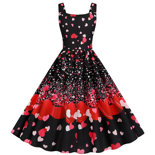Vestido Columpio con Estampado de Corazón - Diseño Elegante para San Valentín - Image 46