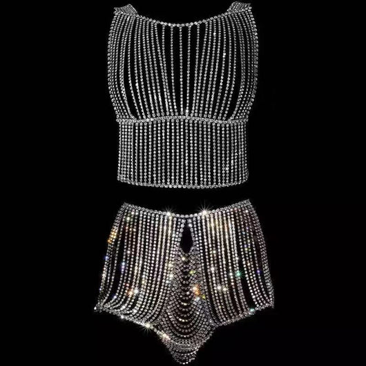 Cadena Corporal con Flecos y Cristales Brillantes - Estilo Europeo y Americano - Image 6