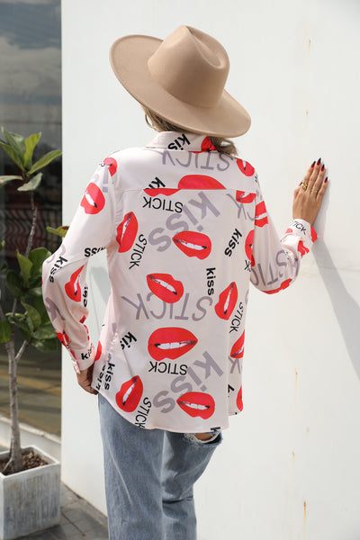 Camisa Estampada para Mujer con Cuello de Pie y Manga Larga - Image 18