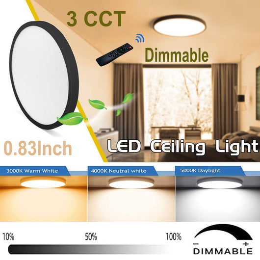 Lámpara de Techo LED Slim Regulable con Control de Perilla - Image 8