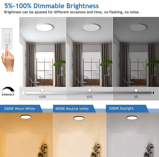 Lámpara de Techo LED Slim Regulable con Control de Perilla - Image 9
