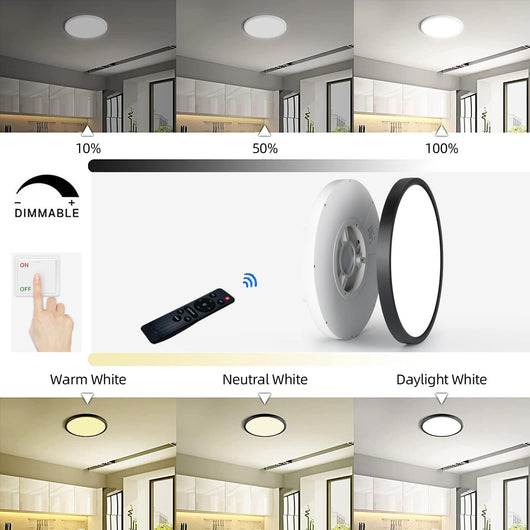 Lámpara de Techo LED Slim Regulable con Control de Perilla - Image 10