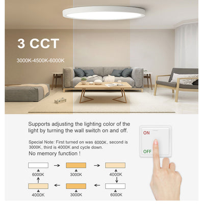 Lámpara de Techo LED Slim Regulable con Control de Perilla - Image 12