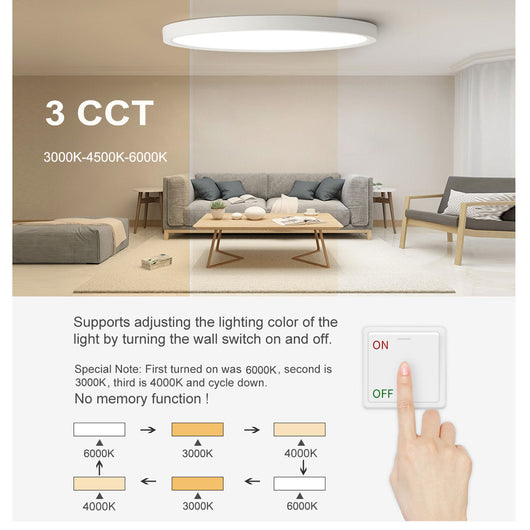 Lámpara de Techo LED Slim Regulable con Control de Perilla - Image 12