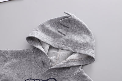 Conjunto de Sudadera con Capucha Dinosaurio para Niños - Algodón Otoño Dos Piezas - Image 11