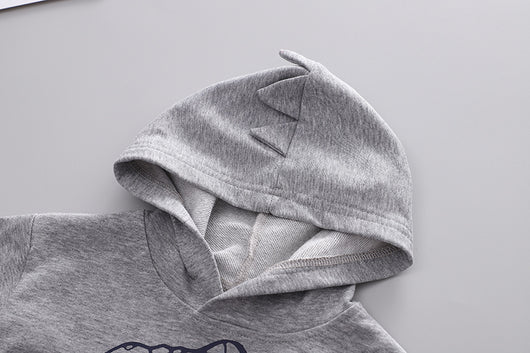 Conjunto de Sudadera con Capucha Dinosaurio para Niños - Algodón Otoño Dos Piezas - Image 11