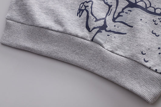 Conjunto de Sudadera con Capucha Dinosaurio para Niños - Algodón Otoño Dos Piezas - Image 14