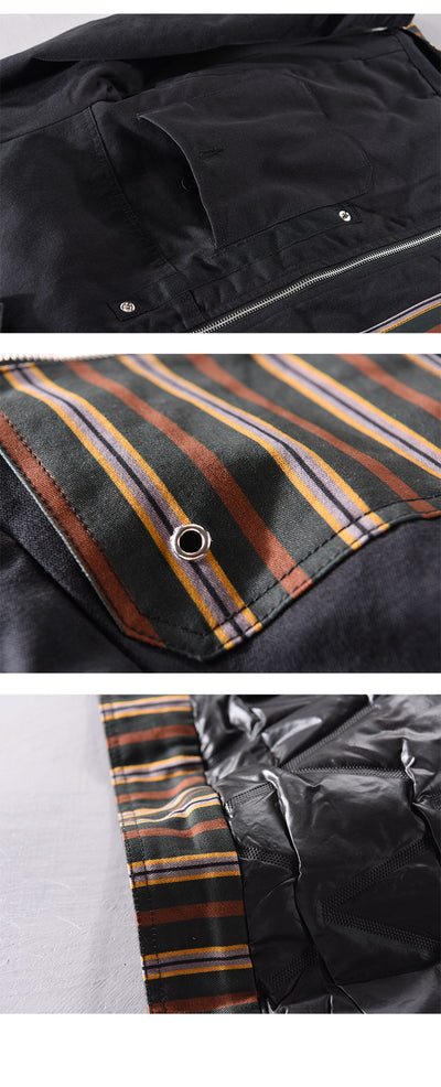 Chaqueta Casual Hombre con Parches y Rayas Contrastantes - Image 12