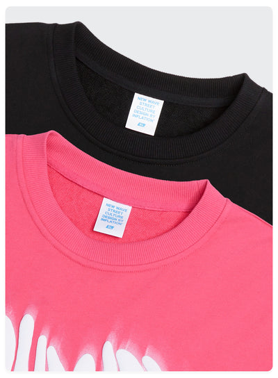 Sudadera de Pareja con Estampado Corazón Foam - Cuello Redondo y Puño Acanalado - Image 11