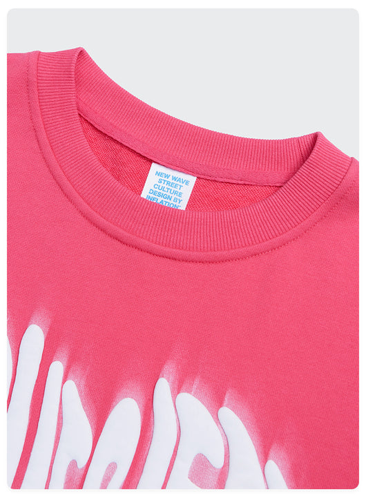 Sudadera de Pareja con Estampado Corazón Foam - Cuello Redondo y Puño Acanalado - Image 14
