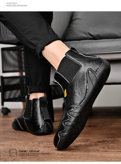 Zapatos Casuales Cálidos para Hombre de Cuero - Botines Tipo Mocasín - Image 10