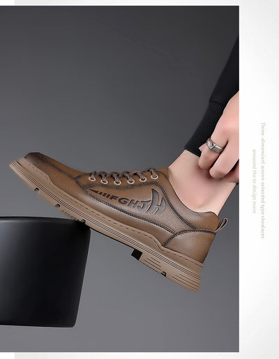 Zapatos de Cuero para Hombre Transpirables Negocios Suela Blanda - Image 7