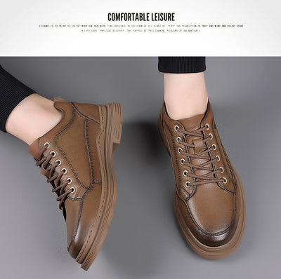 Zapatos de Cuero para Hombre Transpirables Negocios Suela Blanda - Image 8