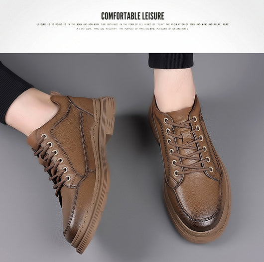 Zapatos de Cuero para Hombre Transpirables Negocios Suela Blanda - Image 8