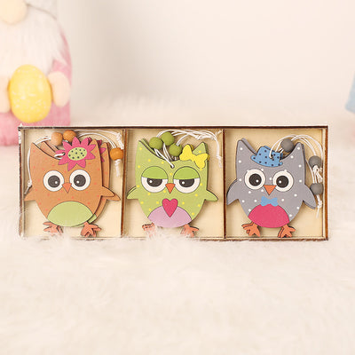 Colgante de Madera Pintado con Conejito de Pascua y Animales - Image 15