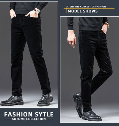 Pantalones Rectos de Felpa para Hombre - Abrigo Otoñal Plus - Image 7