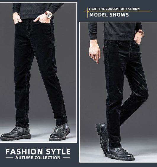 Pantalones Rectos de Felpa para Hombre - Abrigo Otoñal Plus - Image 7