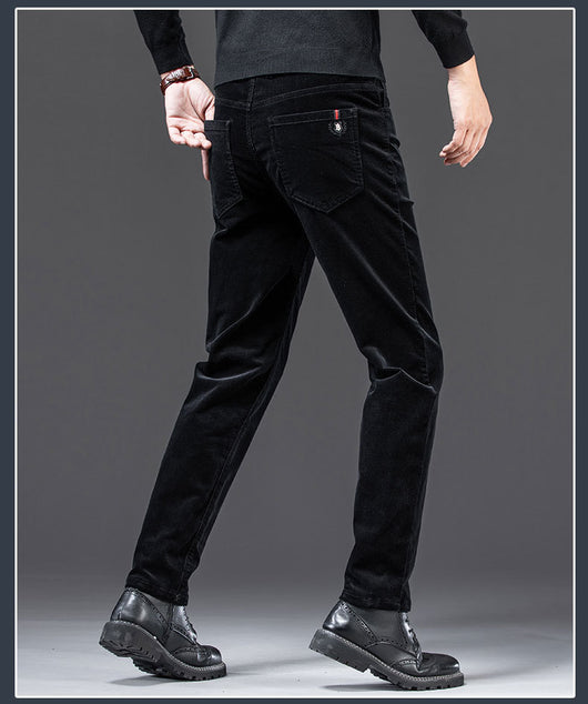 Pantalones Rectos de Felpa para Hombre - Abrigo Otoñal Plus - Image 8