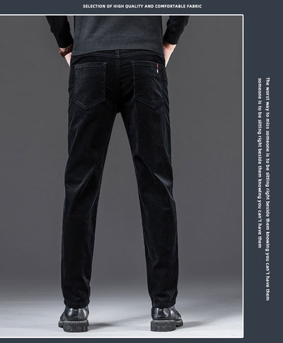 Pantalones Rectos de Felpa para Hombre - Abrigo Otoñal Plus - Image 9