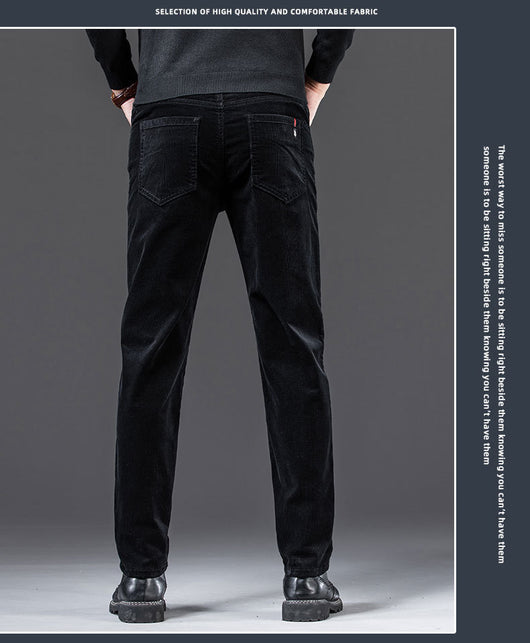 Pantalones Rectos de Felpa para Hombre - Abrigo Otoñal Plus - Image 9