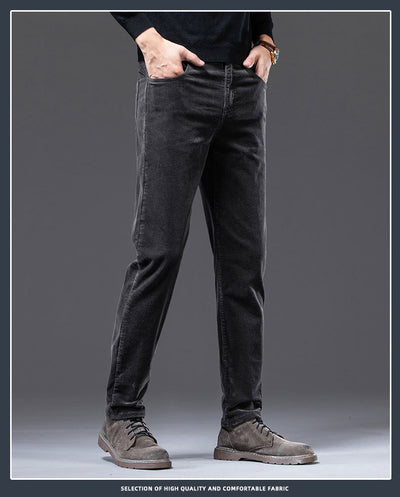 Pantalones Rectos de Felpa para Hombre - Abrigo Otoñal Plus - Image 11