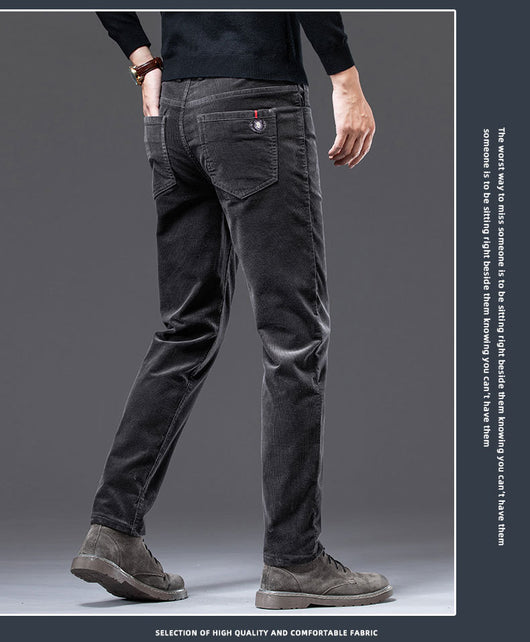 Pantalones Rectos de Felpa para Hombre - Abrigo Otoñal Plus - Image 12