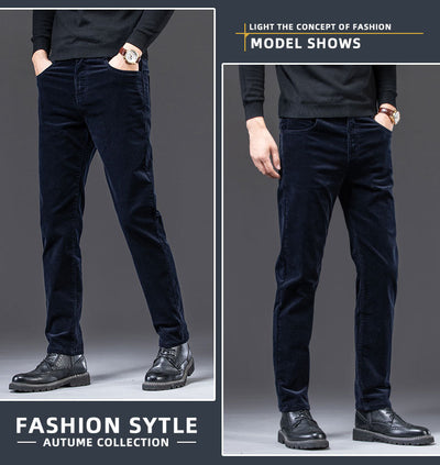 Pantalones Rectos de Felpa para Hombre - Abrigo Otoñal Plus - Image 13